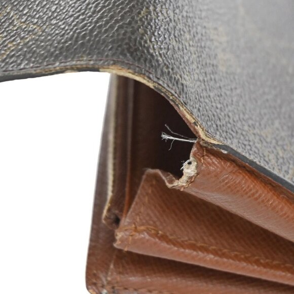 LOUIS VUITTON 3 Set Trifold Wallet Monogram Damier Ebene Leather Brown 60EE788 - Picture 6 of 14